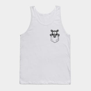 Casual Funky Cartoon Malayan Tapir In Your Pocket Tank Top